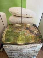 Szandrik Ezüstözött Alpakka Nagyméretű Tálca R0