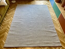 Fehér-szürke Scandi Living Lea gyapjúszőnyeg, 230x170