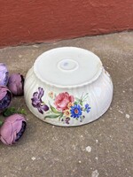 Pogácsástál Gyönyörű Zsolnay virágos porcelán pogácsás tál pörköltes levesestál nosztalgia darab