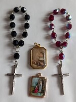 4db egy ár 2 db kis aurora borealisz Ima lánc kereszt és 2db medál italy Olasz