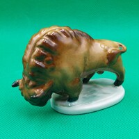 Őry Ferenc Zsolnay Bölény figura