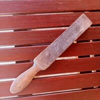 Antik borotva fenő, élező-  fa- bőr, vintage