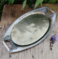 Argentor jelzéssel szecessziós stílusú nagy tálca