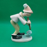 Ritka gyűjtői Budapesti Zsolnay/ Budapest Porcelángyár Lottó Ottó, Lottó  Fiú figura