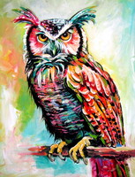 Majestic owl- acrylic painting / Majestic owl - acrylic painting