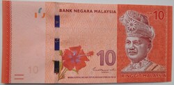 Malájzia 10 ringgit 2021 UNC