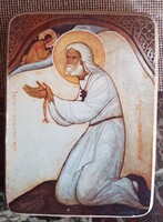 Orosz ortodox ikon,amely Szarovi Szent Szerafimot,az orosz egyház legtiszteltebb szentjét ábrázolja