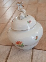 Herendi bonbonier with fish tongs for sale