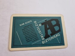 ÁLLAMI BIZTOSÍTÓ 1967. évi kártyanaptár - BIZTOSÍTÁS BIZTONSÁG