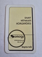 SOMOGY KERESKEDELMI VÁLLALAT 1984. évi kártyanaptár KAPOSVÁR - DIVAT KÉNYELEM KORSZERŰSÉG