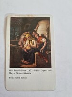 BÉKÉS MEGYEI NÉPÚJSÁG  1981. évi kártyanaptár -Orlai Petrich Soma:Lopott csók-Magyar Nemzeti Galéria