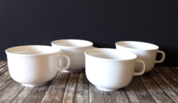 4 DB FEHÉR ALFÖLDI "SATURNUS" PORCELÁN TEÁS CSÉSZE