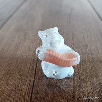 Régi Herendi porcelán harmónikás malac