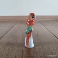Régi Herendi porcelán mini papagáj figura