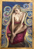 Arany-rózsás burokban - festmény és fotó - Fábián Franciska