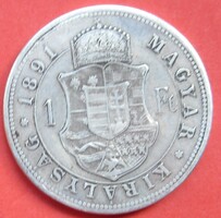 Ezüst 1 forint 1891 K.B.