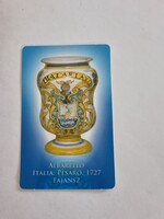 SZENT MARGIT GYÓGYSZERTÁR SZIL 2022. évi kártyanaptár - ALBARELLO ITÁLIA, PESARO 1727 FAJANSZ