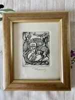 Kazinczy Gábor ex libris rézkarc