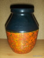 Retro Tófej iparművész kerámia váza  - 16 cm magas (7/d)