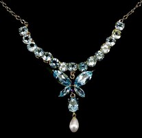 Genuine Blue Topaz 925 Silver Necklace