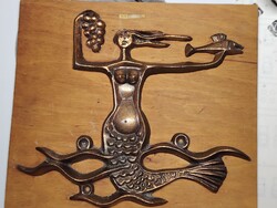 Retro Balaton falikép falidísz sellő Ritka!