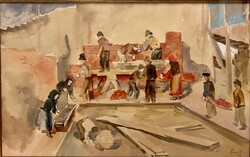 Szőnyi István (1894-1960): Építkezők, 1937