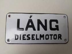 LÁNG GÉPGYÁR RT. - LÁNG DIESELMOTOR ZOMÁNCTÁBLA