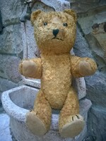 Minimál áron ! Antik Mackó-Maci szalmával tömve, 45 cm gyűjtőknek ajánlva