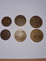 Réz  2,10, 20 fillér(1946-1947)