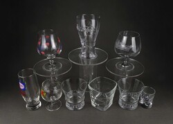 1W858 Feliratos, márkás pohár csomag COCA-COLA, BOLS, CAMPARI, BALLANTINES, stb. 9 darab