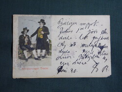 Képeslap,litho,Németország,Germany, Alt-Sterzinger Tracht,népviselet,öltözet,1900