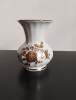Rare porcelain vase with gold rose decor / wunsiedel /