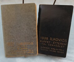 Ilkovics Büfé/Étterem 2 db Füzete/Naptára