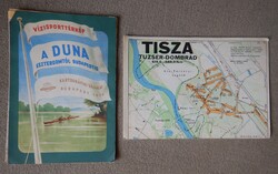 Régi vízisport térképek: Duna és Tisza