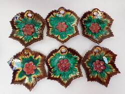 Steinbach Sándor, Mezőtúr  - málnás tálkák - 6 darab