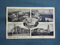 Képeslap,Nagyvárad,Szent László tér,Körös híd látkép,részlet,Márton Jenő kiadás,1941-