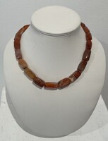 Természetes karneol köves nyaklánc