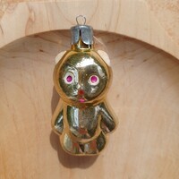 Karácsonyfadísz -régi üveg maci, szovjet retro, vintage