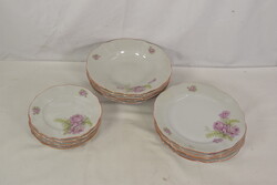 Virágos Zsolnay porcelán étkészlet A054