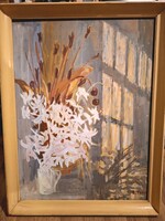 Tassy Klára nagyméretű képcsarnokos olajfestménye