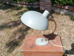 Kaiser stílusú szürke lámpa, felújításra 1960-as, 70-es évekből, retro lámpa, íróasztali lámpa
