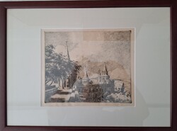 Bajor Ágost: Halászbástya - rézkarc