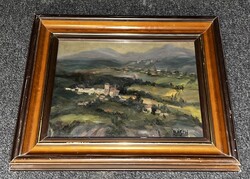 Old Landscape Painting with Basch Signature!