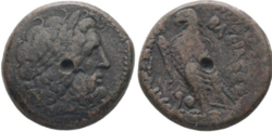 II Ptolemaiosz i.e 285-246 Alexandria, Zeusz, 30mm ókori görög bronz