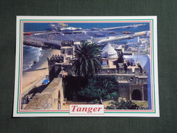 Képeslap,Afrika,Marokkó,Tanger,port,kikötő,városi látkép,részlet, 1990-