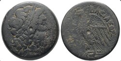 II Ptolemaiosz i.e 285-246 Alexandria, Zeusz, 28mm ókori görög bronz