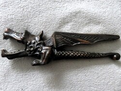 Vintage Bronzírozott Sárkány Forma Asztali Diótörő