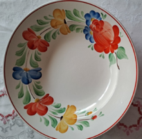 Old Painted Rose Folk Wall Plate
