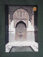Képeslap,Afrika,Marokkó,Fez,Fés,Al-Attarine Madrasa illatszerkészítők iskolája látkép,részlet, 1990-
