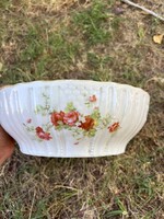 Zsolnay Rózsás porcelán tál pogácsástál levesestál  pörköltes  falusi paraszti dekoráció nosztalgia